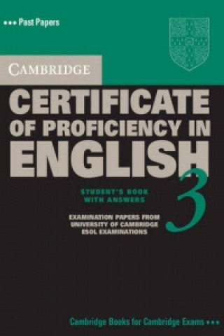 Könyv Cambridge Certificate of Proficiency in English 3 Student's 