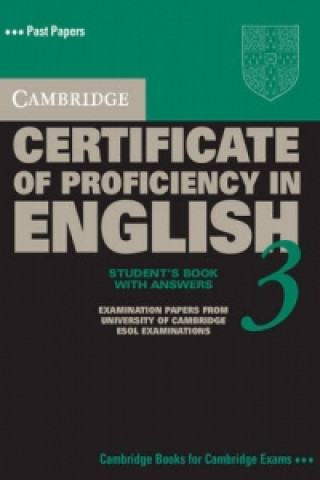 Könyv Cambridge Certificate of Proficiency in English 3 Self Study Cambridge ESOL