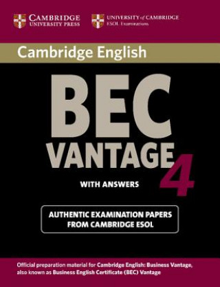 Könyv Cambridge BEC 4 Vantage Student's Book with answers Cambridge ESOL