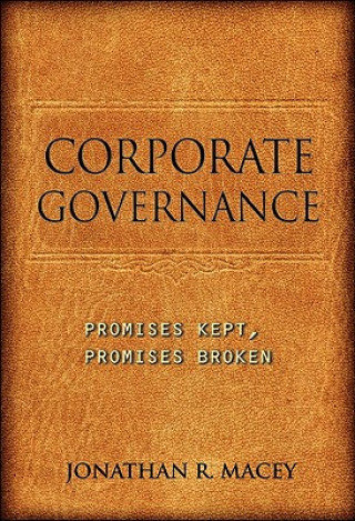 Könyv Corporate Governance Jonathan Macey