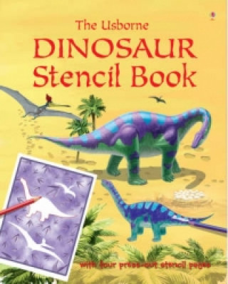 Книга Dinosaur Stencil Book 
