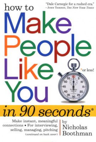 Kniha How to Make People Like You in 90 Seconds or Less  [Pb] Nicholas Boothman
