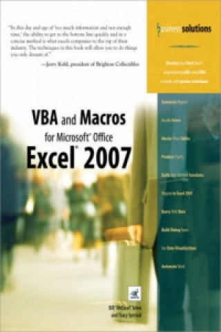 Kniha VBA and Macros for Microsoft Office Excel 2007 Bill Jelen