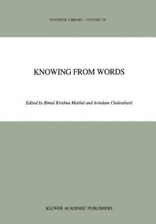 Book Knowing from Words Bimal K. Matilal