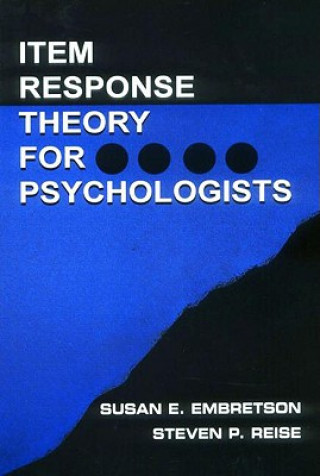 Kniha Item Response Theory Susan E Embretson