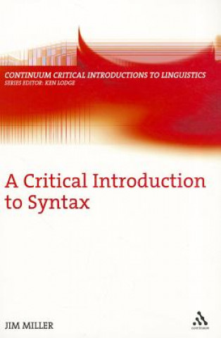 Książka Critical Introduction to Syntax Jim Miller