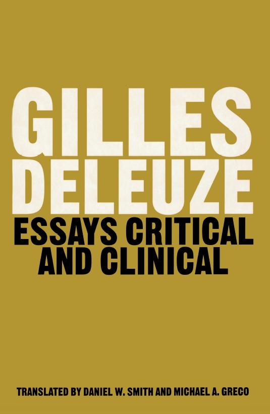 Kniha Essays Critical and Clinical Gilles Deleuze
