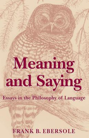 Book Meaning and Saying Frank B. Ebersole