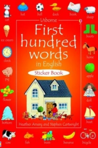 Книга First Hundred Words In English Sticker Book Heather Amery