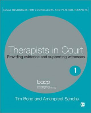 Kniha Therapists in Court Tim Bond