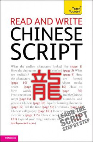 Carte Read and write Chinese script: Teach Yourself Elizabeth Scurfield