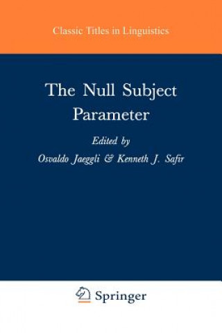 Книга Null Subject Parameter Osvaldo Jaeggli