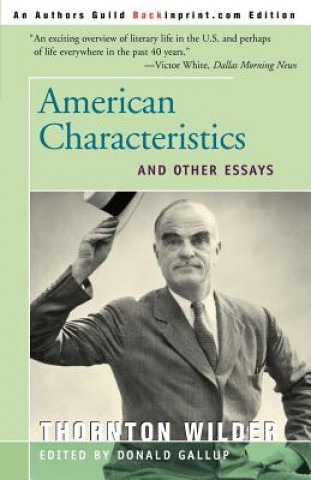 Buch American Characteristics and Other Essays Thornton Wilder