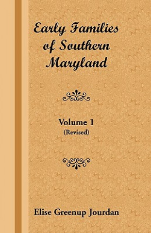 Book Early Families of Southern Maryland Elise Greenup Jourdan