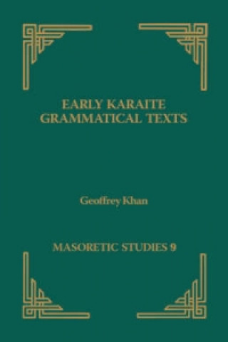 Libro Early Karaite Grammatical Texts Geoffrey Khan