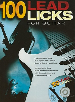 Book 100 Lead Licks for Guitar Alan Warner