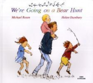 Libro We're Going on a Bear Hunt in Urdu and English Helen Oxenbury