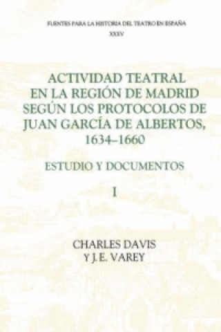 Carte Actividad teatral en la region de Madrid segun los protocolos de Juan Garcia de Albertos, 1634-1660: I Charles