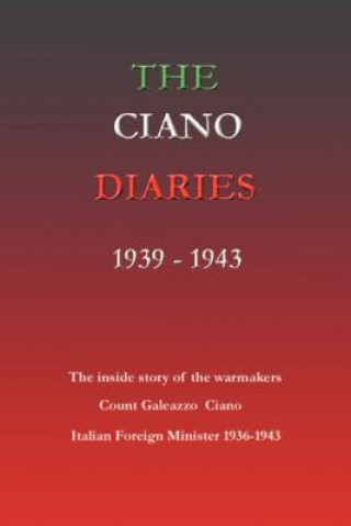 Kniha Ciano Diaries 1939-1943 Hugh Gibson