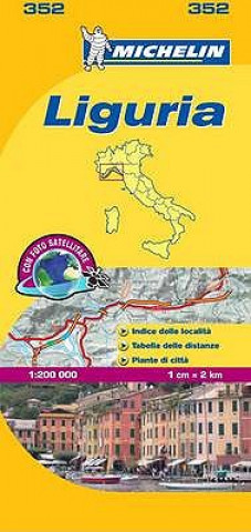 Tiskovina Liguria - Michelin Local Map 352 Michelin