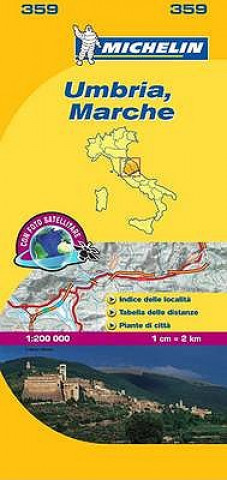 Tlačovina Marche & Umbria - Michelin Local Map 359 Michelin