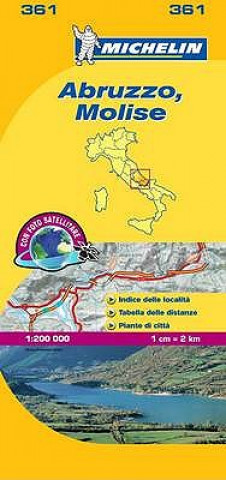 Tiskovina Abruzzo & Molise - Michelin Local Map 361 Michelin
