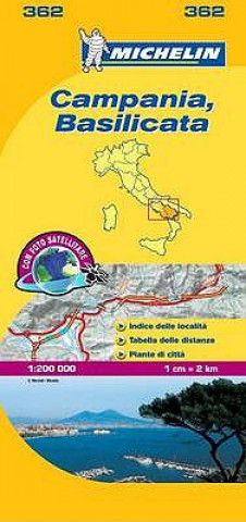 Tiskovina Campania - Michelin Local Map 362 Michelin