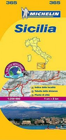 Tiskovina Sicily - Michelin Local Map 365 Michelin