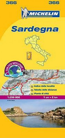 Tiskovina Sardinia - Michelin Local Map 366 Michelin