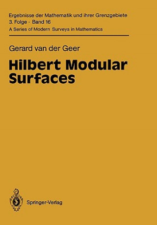 Kniha Hilbert Modular Surfaces Gerard van der Geer