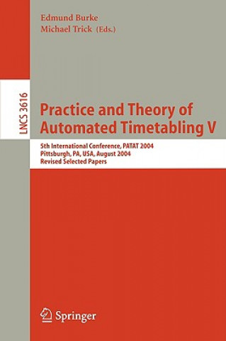 Książka Practice and Theory of Automated Timetabling V Edmund Burke