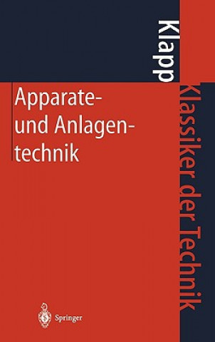 Livre Apparate- Und Anlagentechnik Eberhard Klapp