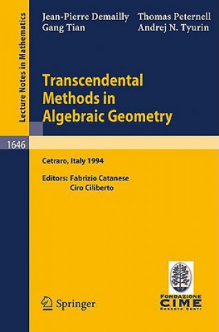 Carte Transcendental Methods in Algebraic Geometry Jean-Pierre Demailly