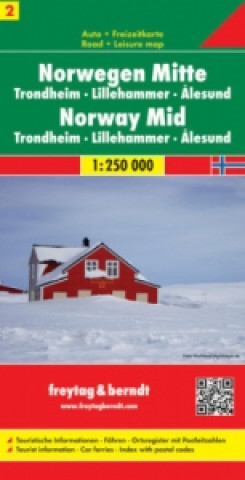 Materiale tipărite Norway Central - Trondheim - Lillehammer - Alesund Sheet 2 Road Map 1:250 000 