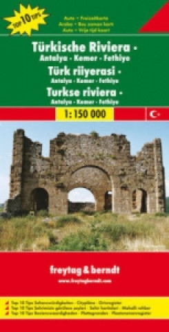 Materiale tipărite Turkish Riviera - Antalya - Kemer - Fethiye Road Map 1:150 000 