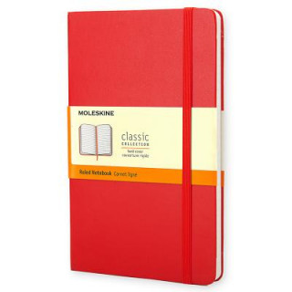Naptár/Határidőnapló Moleskine Pocket Ruled Hardcover Notebook Scarlet Red Moleskine