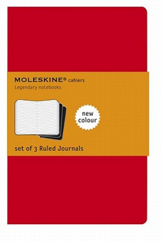 Carte Moleskine Ruled Cahier Xl - Red Cover (3 Set) Moleskine