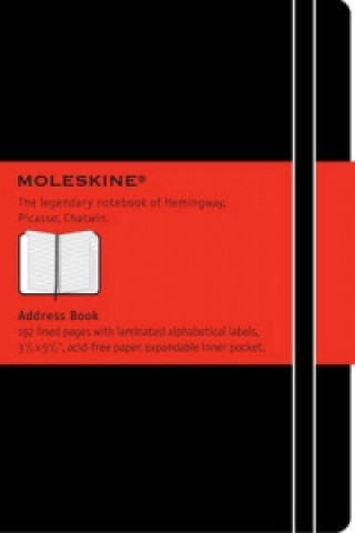 Naptár/Határidőnapló Moleskine Pocket Address Book: Black 