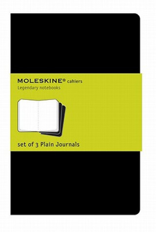 Kniha Moleskine Plain Cahier - Black Cover (3 Set) Moleskine