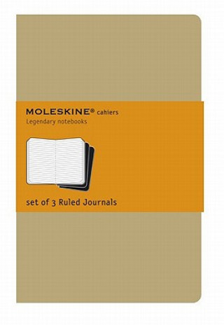 Kniha Moleskine Ruled Cahier - Kraft Cover (3 Set) Moleskine