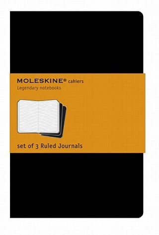 Könyv Moleskine Ruled Cahier L - Black Cover (3 Set) Moleskine