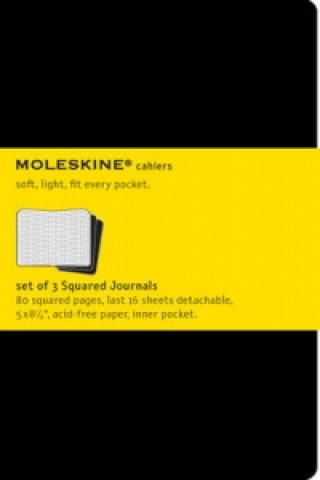 Carte Moleskine Squared Cahier L - Black Cover (3 Set) Moleskine