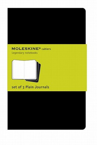 Kniha Moleskine Plain Cahier L - Black Cover (3 Set) Moleskine