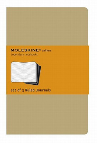 Kniha Moleskine Ruled Cahier L - Kraft Cover (3 Set) Moleskine