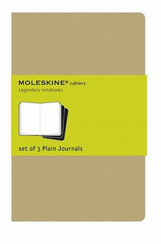 Kniha Moleskine Plain Cahier L - Kraft Cover (3 Set) Moleskine