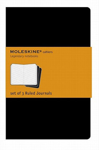 Könyv Moleskine Ruled Cahier Xl - Black Cover (3 Set) Moleskine