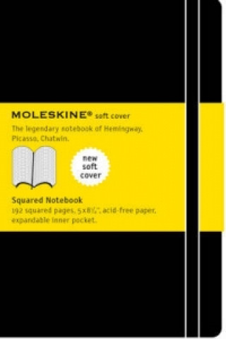 Kalendář/Diář Moleskine Soft Large Squared Notebook Black Moleskine
