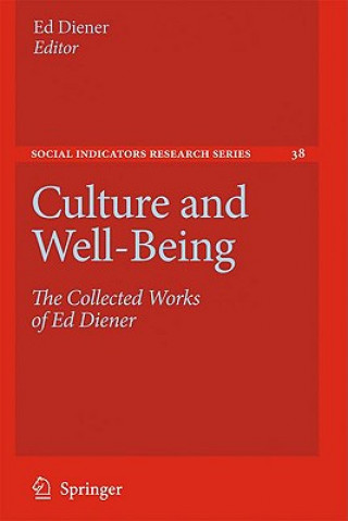 Kniha Culture and Well-Being Ed Diener