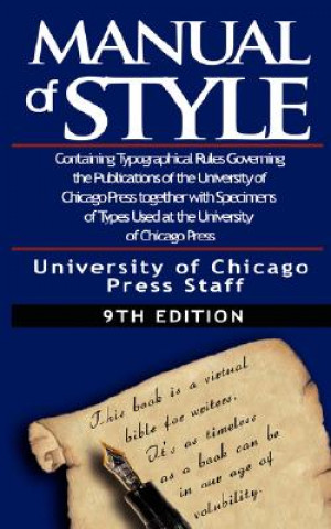 Carte Chicago Manual of Style by University 