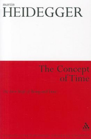 Kniha Concept of Time Martin Heidegger